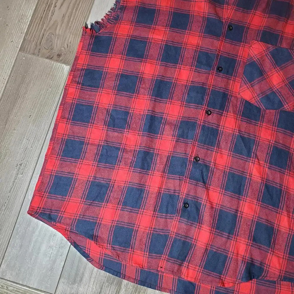 LOGEEYEAR Men's Sleeveless Plaid Flannel Button Down Shirt Vest Size XL NWOT - Picture 4 of 13